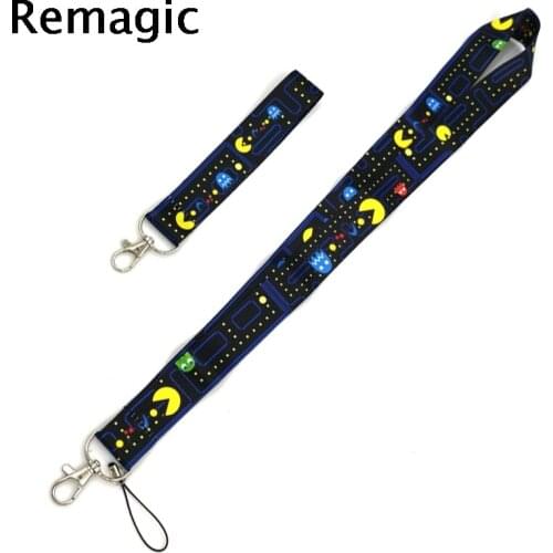 20pcs Cartoon game Neck keychain necklace webbings ribbons Anime Cartoon Neck Strap Lanyard ID badge holder Keychain Lanyards