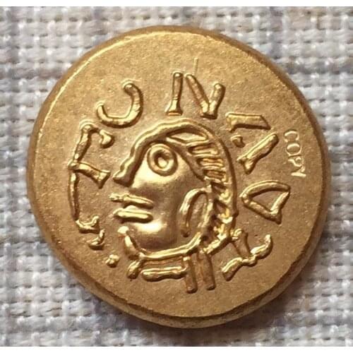 24-K gold plated seventh century coin COPY