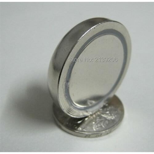 4PCS D32mm Pull Force 38KG Strong Neodymium Cup Magnet Base A3 Steel Wrapped with Thread Cup, LED Magnet Cylinder Fasteners