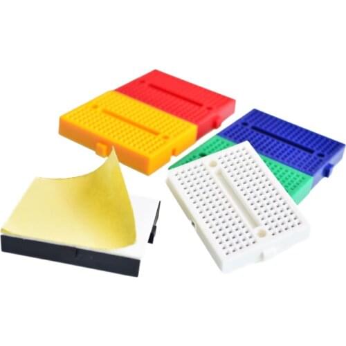 50pcs/lot SYB-170 Solderless Prototype Experiment Test Mini Breadboard SYB 170 Tie-points 35*47*8.5mm