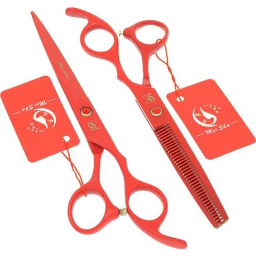 7.0" Professional Pet Scissors Dog Grooming Scissors Japan 440c Animal Hair Cutting Shears 6.5" Thinning Tijeras Dog Tool A0135A
