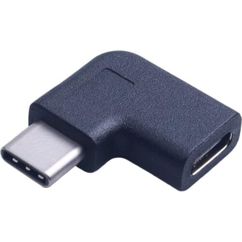 USB-C 90 Degree Adapter Right Angle USB Type C To Type C Male To Female Converter Adapter For Samsung Huawei Smart Phone
