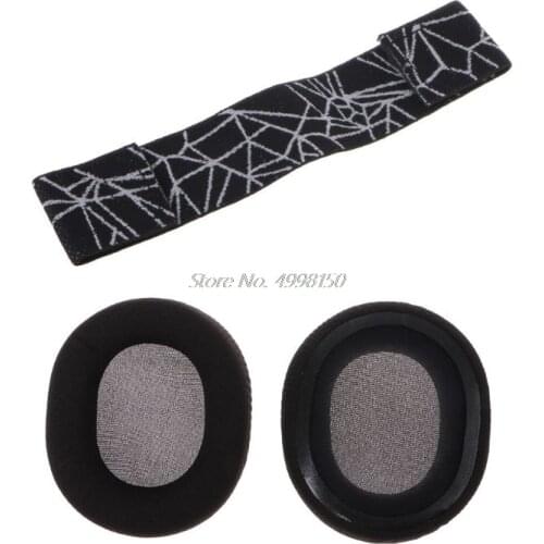 Foam Earpads Ear Pads Sponge Cushion Replacement Elastic Head Band Headband for SteelSeries Arctis 3/5/7 Gaming Headset