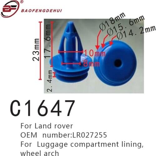 Wheel Arch Car Buckle Clips For Land Rover LR027255 Vehicle Positioner Luggage Compartment Lining