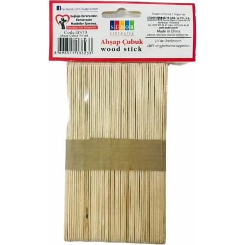 Südor Wooden Stick Large Natural 50 Pieces