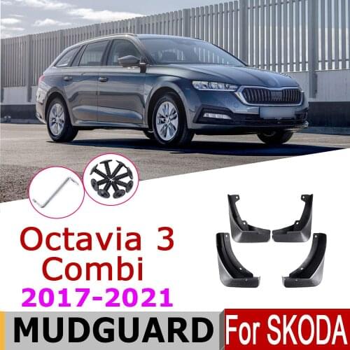 Car Mudflap Fender For Skoda Octavia 3 Combi Estate Wagon 2017-2021 2020 Over Mud Flaps Guard Splash Flap Mudguard Accessories