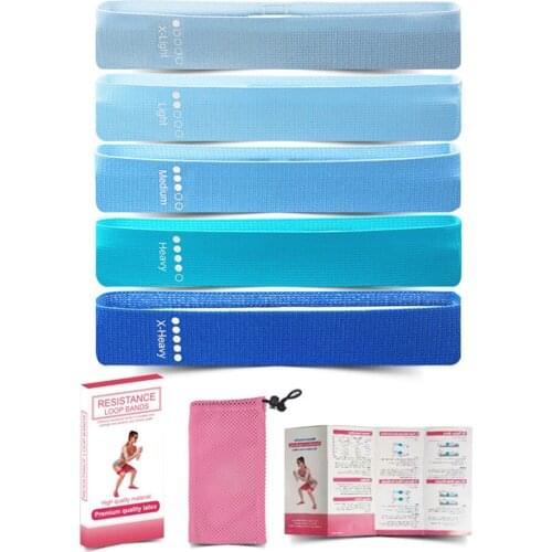 Yoga Mini Resistance Bands 30CM Fabric Cotton Workout Hip Loop Bands Training Fitness Gum Exercise Gym Strength Booty Bands