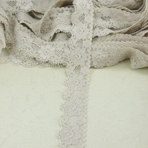 E27 stretch elastic lace tirm sewing/clothes/Apparel accessories beige 198 yards 1 inch(25.4mm) width