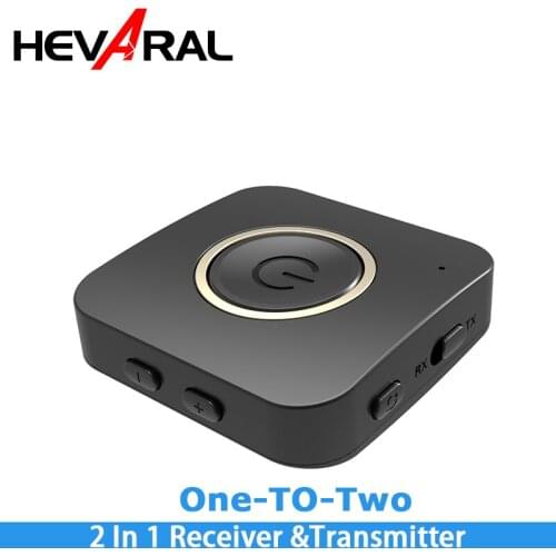 HEVARAL Bluetooth Adapter CSR8675 Wireless Receiver Transmitter 2in1 One-To-Two Adapter Support Calling For Headphone TV Speaker
