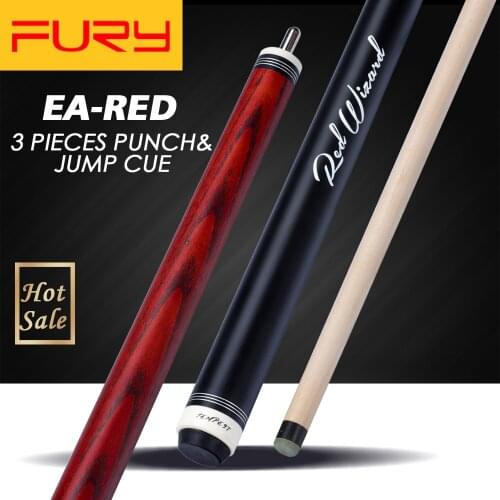Fury EA-Red Billiards Punch&Jump Cue Stick 13.5mm Tip Cost-effective Maple Ashwood Professional Billar Break& Jump Cue Billard