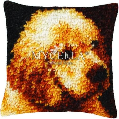 Diy Rugs Cross-stitch Pillow Latch Hook Kits Embroidery Carpet Do It Yourself Embroidery Pillow Foamiran For Crafts Cartoon Dogs