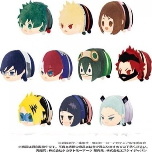My Hero Academia Stuffed Pendant Dolls Boku Deku Bakugo Shoto Iida Tenya 8.5cm Mochi-mochi Mascot Asui Tsuyu Plush Toys For Kids