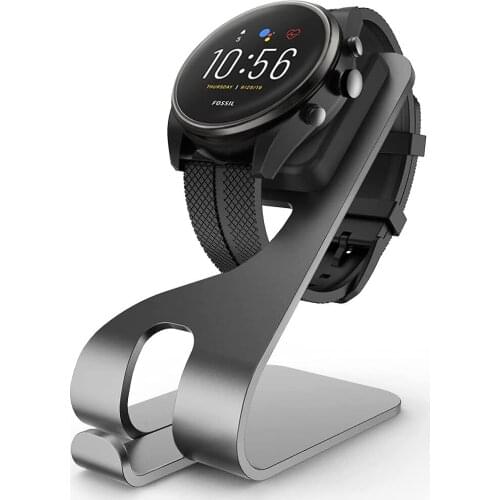 Metal Charger Stand Dock for Fossil Gen 5 Garrett Hr/Carlyle/Julianna, Gen 4 Explorist HR/Venture HR/Sport, Gen 5E 41mm 43mm
