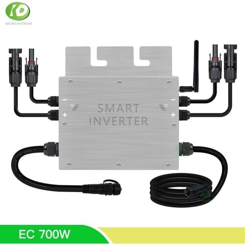 Micro 700W Solar Inverter 30V 36V MPPT On Grid Tie Inversor Pure Sine Wave 110V 220V With Monitor For 60 72 cells PV Panel
