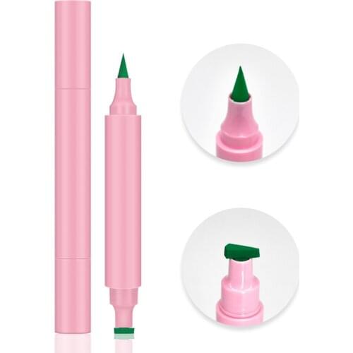 Cute Pink Seal Eyeliner Private Label Triangle Double-headed Waterproof and Sweat-proof Quick-drying Smooth Sketch Eyeliner