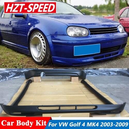 MK4 Modified Car Body Kit Unpainted ABS Material Front and Rear Bumper Side Skirts For VW Golf 4 MK4 Modification 2003-2009