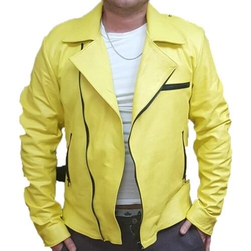 CREAZIONIINPELLE Mens Genuine Leather Jacket Made In Italy