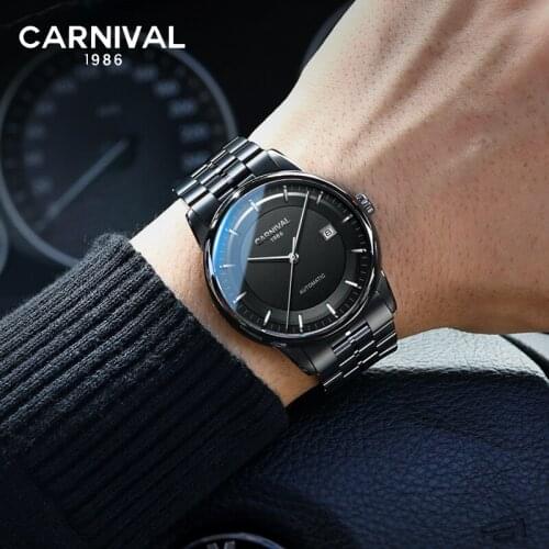 2021 CARNIVAL MIYOTA Movement Mechanical Watches Relogio Masculino Men Top Brand Luxury Sapphire Automatic Men Watch Military