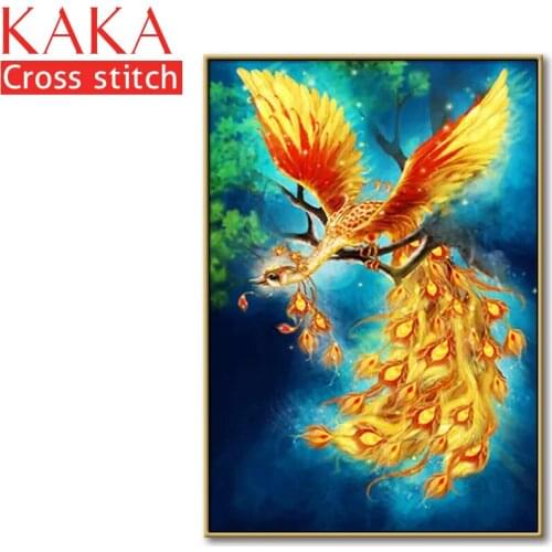 Cross stitch kits,Embroidery needlework sets with printed pattern,11CT-canvas for Home Decor Painting,Animals Full NCKA073