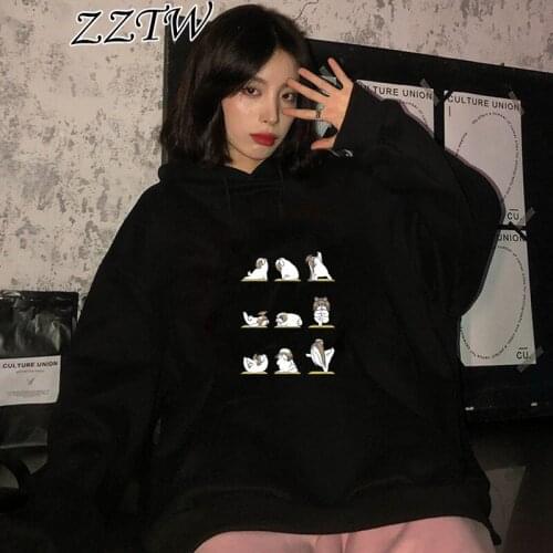 New fashion Pet Shih Tzu Yoge beautiful Yug Art Hoodie Cute Women Hooded Female casual Tops Hoody Autumn Oversized Sweatshirts