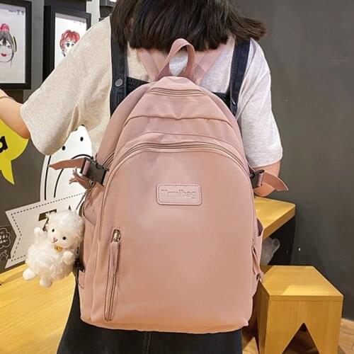 2021 New Waterproof Nylon Women Backpack Female Large Capacity Double Shoulder Book Bag College Student Girls Rucksack Schoolbag