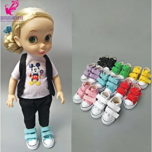 Doll shoes Canvas Mini Toy Shoes for 16 inch sharon doll textile cloth DIY Doll Sneackers