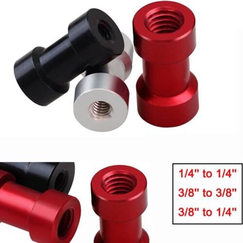 Aluminum Alloy Female x Female Conversion Screw Nuts Adapter Nuts for Tripod 1/4" to 3/8"