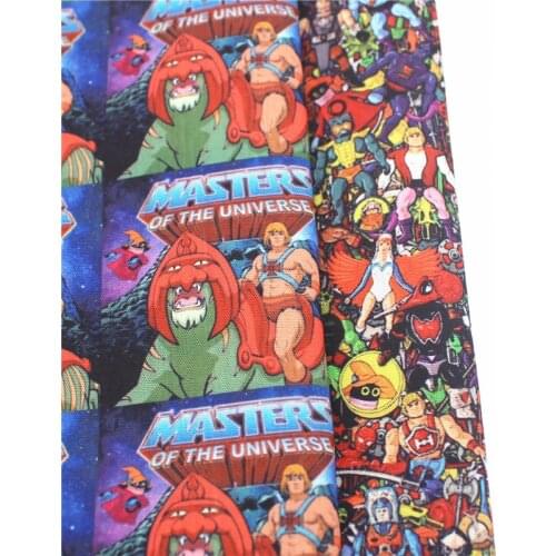 Half yard 45*140cm cartoon character print polyester cotton fabric mask handmade craft 1523