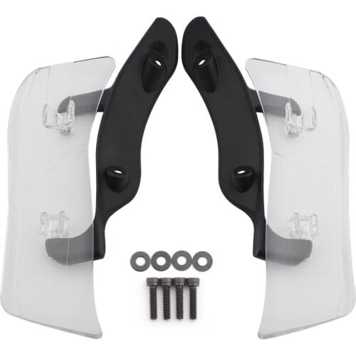 Motorcycle Clear Adjustable Side Wings Wind Air Deflector ABS Plastic For Harley Road Glide 2015-2020