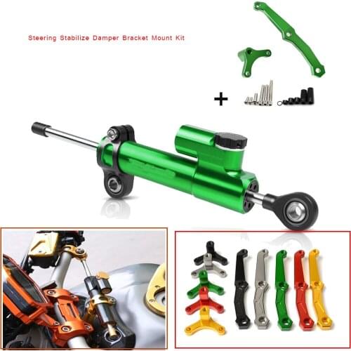Adjustable Motorcycles Steering Stabilize Damper Bracket Mount Kit Safety Control For Kawasaki Z800 2013 2014 2015 2016 2017 18