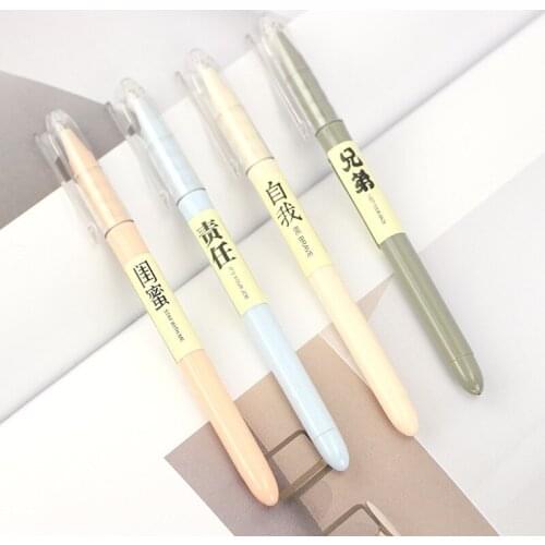 24 Pcs Stationery Creative Writing pens Black Ink Gel Pen Student Writing