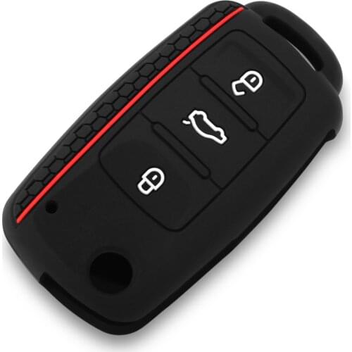 Car Key Cover Case Shell Fob for VW Bora POLO GOLF Passat Silicone Key Case 3Button Remote Key Car Styling