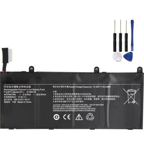 Xiao Mi Original Replacement Laptop Battery N15B01W For Xiaomi Mi Ruby 15.6 inch TM1703 TM1802-AD/N/C 40Wh With Free Tools