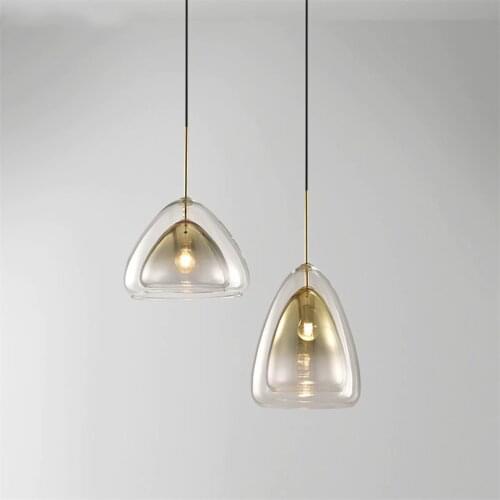 Modern LED Pendant Lights Nordic Design Decor Pendant Lamp Living Room Restaurant Creativity Glass E27 Hanging Lights Fixtures