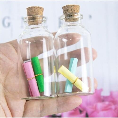 32x70x12.5 mm 30ml Glass Jars Containers Bless Vials Bottles Empty Clear Transparent Glass Bottles With Cork 12pcs