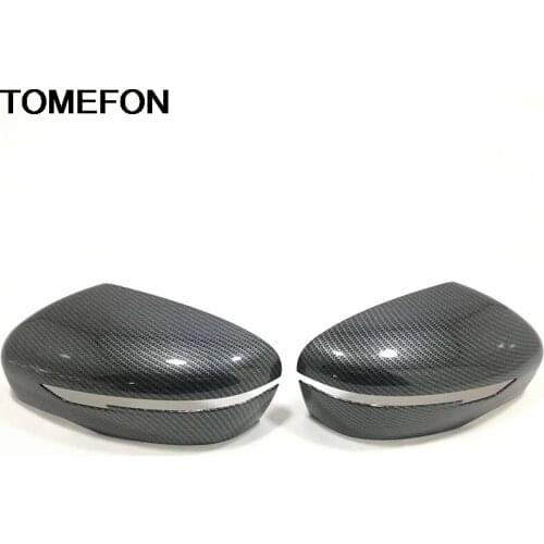TOMEFON ABS PLASTIC CARBON FIBER REARVIEW SIDE MIRROR COVER FOR Serena C27 Murano Z52 QASHQAI J11 Rogue X-Trail T32