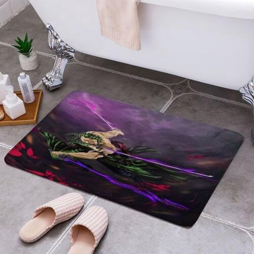 Zoro three swords Cheaper Anti-slip Modern Area Rugs Living Room Balcony Bathroom Printed Carpet Doormat Hallway Bath Mat