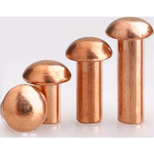 M2.5 Half Round head Rivet solid Copper Rivets 3-16mm Length