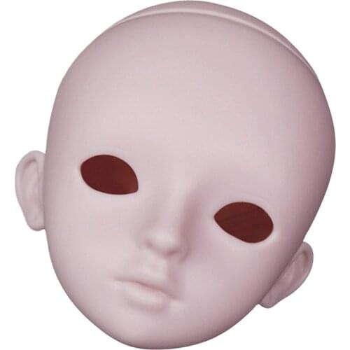 1/3 Doll Head Mold without Makeup and Eyes for BJD DOD SD DZ DIY Custom - The Head Cover Can be Unscrewed - White Skin