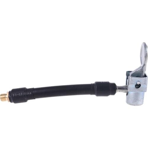 1pc Air Inflator Hose Adapter Locking Air Chuck with Air Hose Tire Valve Fine Thread Air Inflator Hose Fitting for Motorcycle