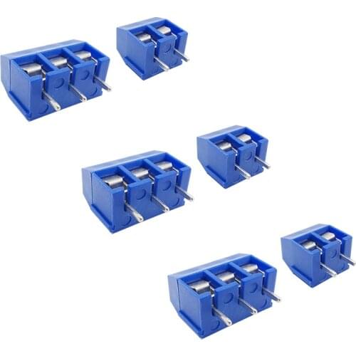 10-50Pcs KF301 2 Pin 3 Pin Straight Pin PCB Screw Terminal Blocks KF301-5.0-2P KF301-5.0-3P Spliceable Terminals
