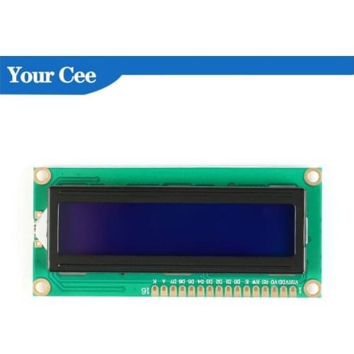 2Pcs 1602 LCD Display Module 3.3V LCD Display Blue Screen Universal LCD Controller White Character Backlight 16*02