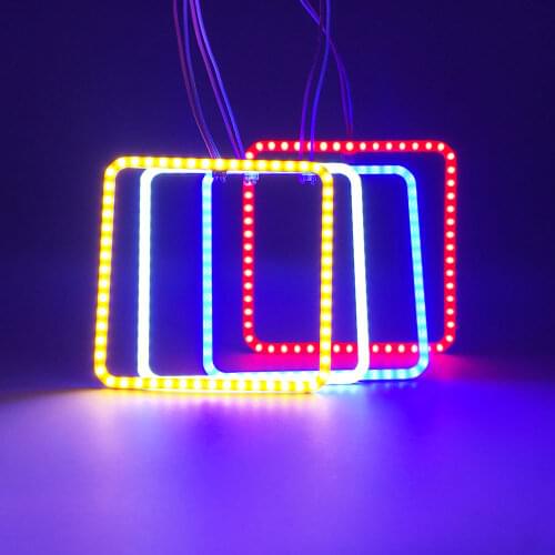 5pcs/lot 9V 12V 96mm Square COB Light LED Bulb for Car DRL Lights Red White Orange Blue Color DC12V Lamp for Auto Decor Lighting