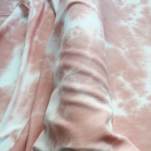 50cm*140cm Tie Dyed Crepe Viscose Fabric For DIY Sewing Summer Dress Rayon Patchwork Fabric Crinkled