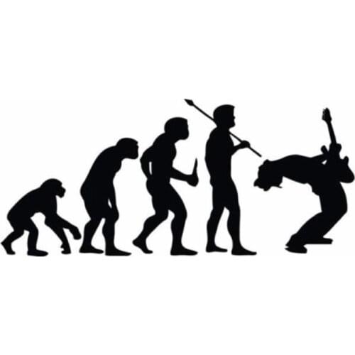 Cartoon Car Stickers Vinyl Evolution Rock Music Car Window Accessories Cover Scratches Reflective PVC 14cm X 6cm