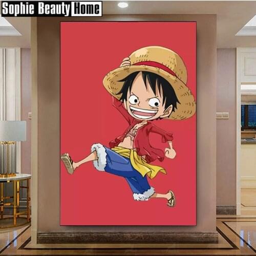 5D DIY Diamond Painting One Piece Luffy Full Square Round Drill Embroidery Picture Mosaic Cross Stitch Home Decor Gifts 19C054