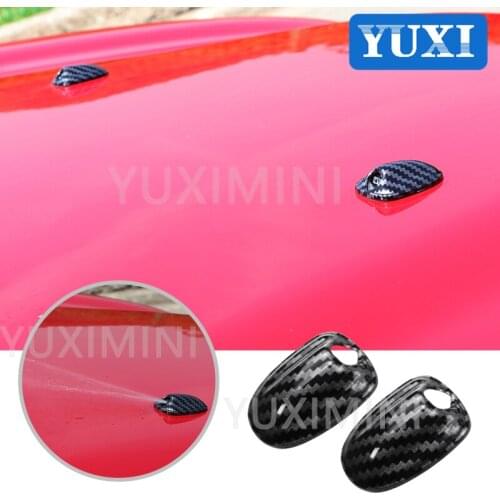Car Hood Wiper Nozzle Carbon Style Decorative Sticker For BMW MINI F Series 3Generation F54 F55 F56 F57 F60 Exterior Accessories