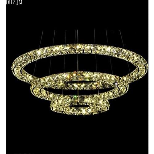 Free shipping 3 rings+ Living Room Cristal Lustre Chandeliers modern lighting chandelier lustres home decoration Dia60+40+20cm