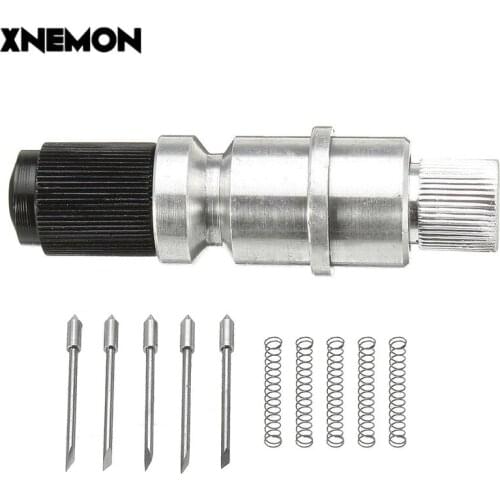 XNEMON for Graphtec CB09U Blade Holder + 5 Blades for Vinyl Plotter Cutter 30 45 60 Degree Mix Blade 19mm Holder 53mm