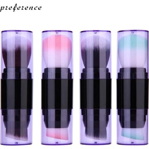 Double-Headed Foundation Loose Powder Brush Portable Retractable Brush Super Soft Hair Makeup Brush Cosmetic Tool
